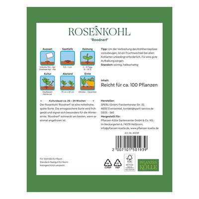 Kölles Beste Gemüsesamen, Rosenkohl 'Roodnerf'
