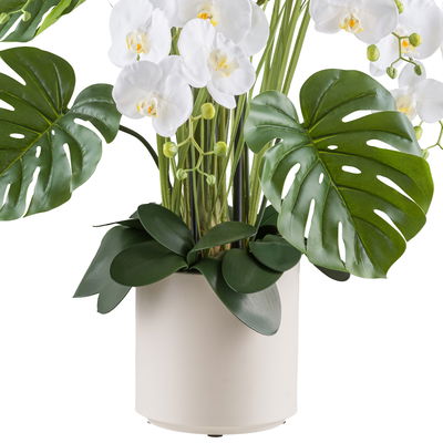 Künstliches Phalaenopsis-Arrangement, weiß, Höhe ca. 110 cm Künstliches Phalaenopsis-Arrangement, weiß, Höhe ca. 110 cm