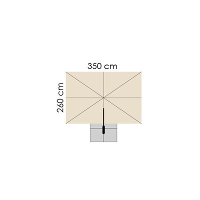 Sonnenschirm 'Rhodos Twist', 350x260 cm Sonnenschirm 'Rhodos Twist', 350x260 cm