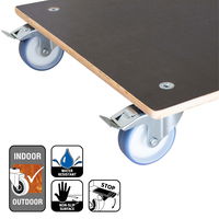 Multi Roller Maxi GRIP, 300 kg Tragkraft, Holz, ca. 58 x 58 x 15 cm