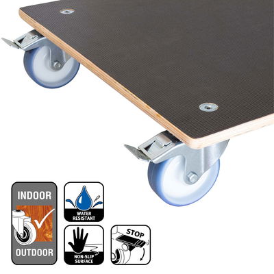 Multi Roller Maxi GRIP, 300 kg Tragkraft, Holz, ca. 58 x 58 x 15 cm Multi Roller Maxi GRIP, 300 kg Tragkraft, Holz, ca. 58 x 58 x 15 cm