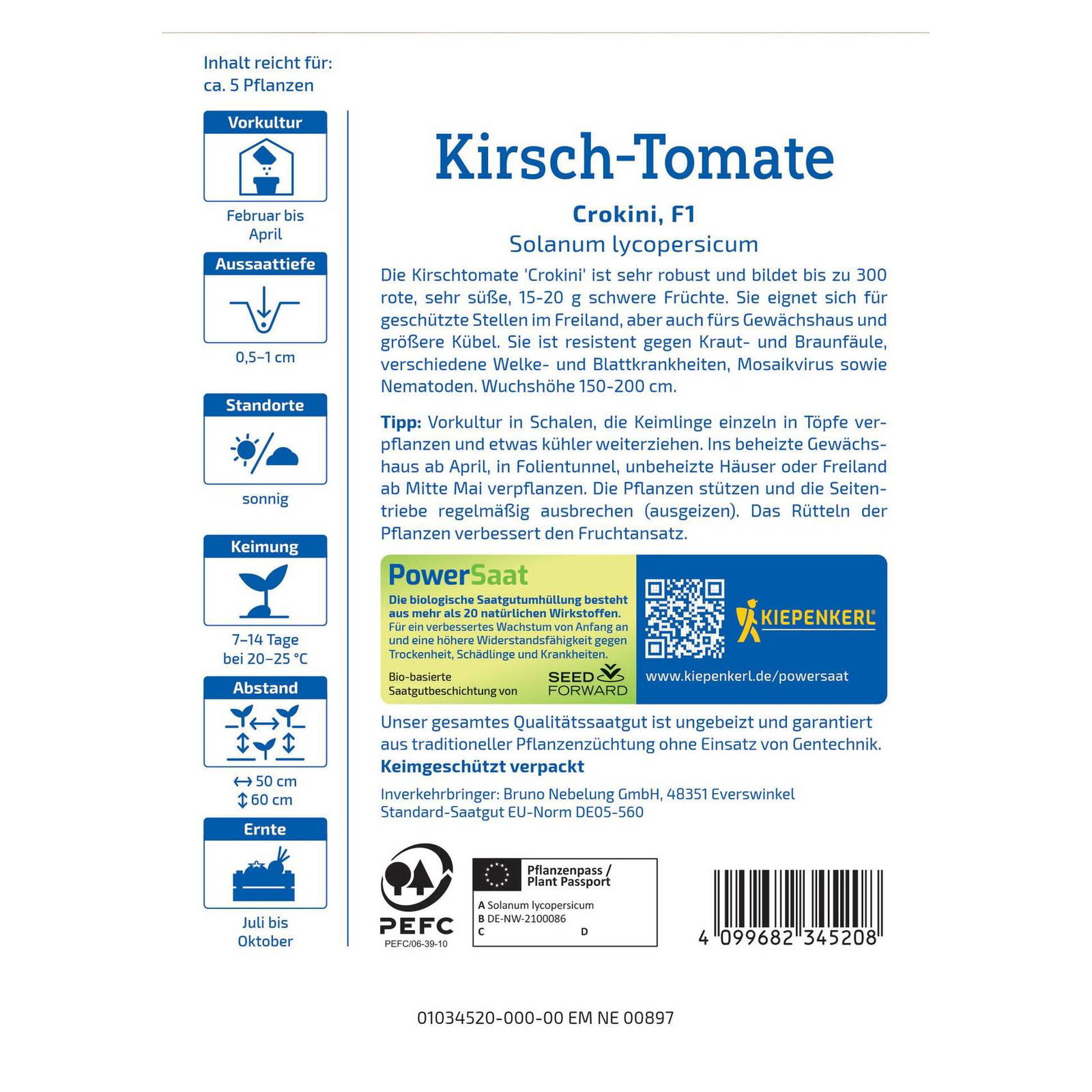 Saatgut Kirsch-Tomate 'Crokini'