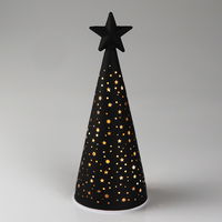 LED-Baum 'Sterne', schwarz, Ø7,5 x H24 cm