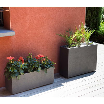 Eda Pflanzkasten 'Graphit Crunch High', anthrazit, ca. 78,5 x 29,5 x H 60 cm
