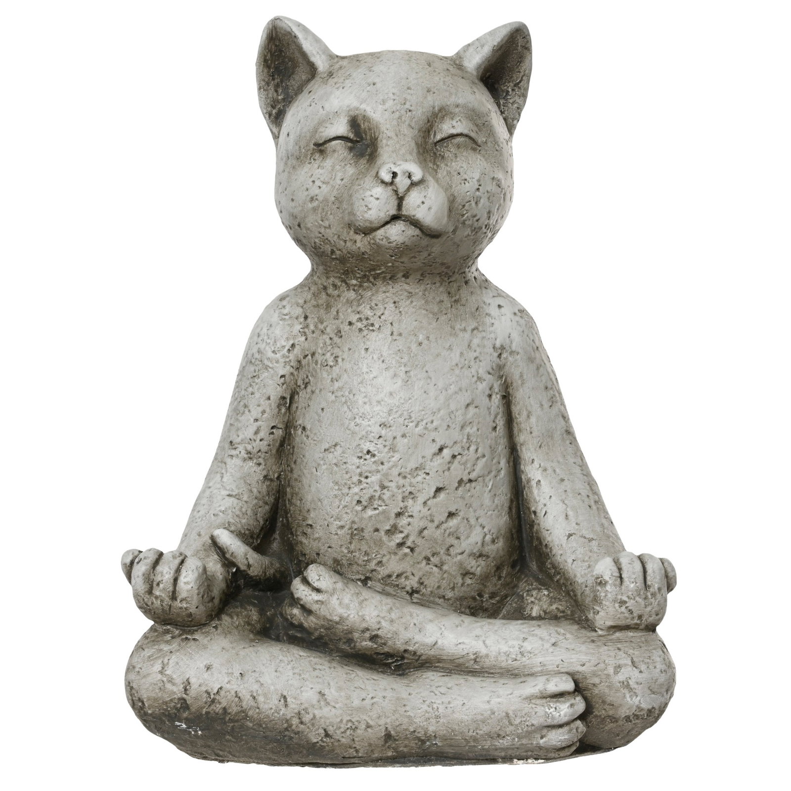 Kölle Gartenstatue Katze, grau, Höhe ca. 37 cm