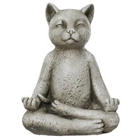 Kölle Gartenstatue Katze, grau, Höhe ca. 37 cm