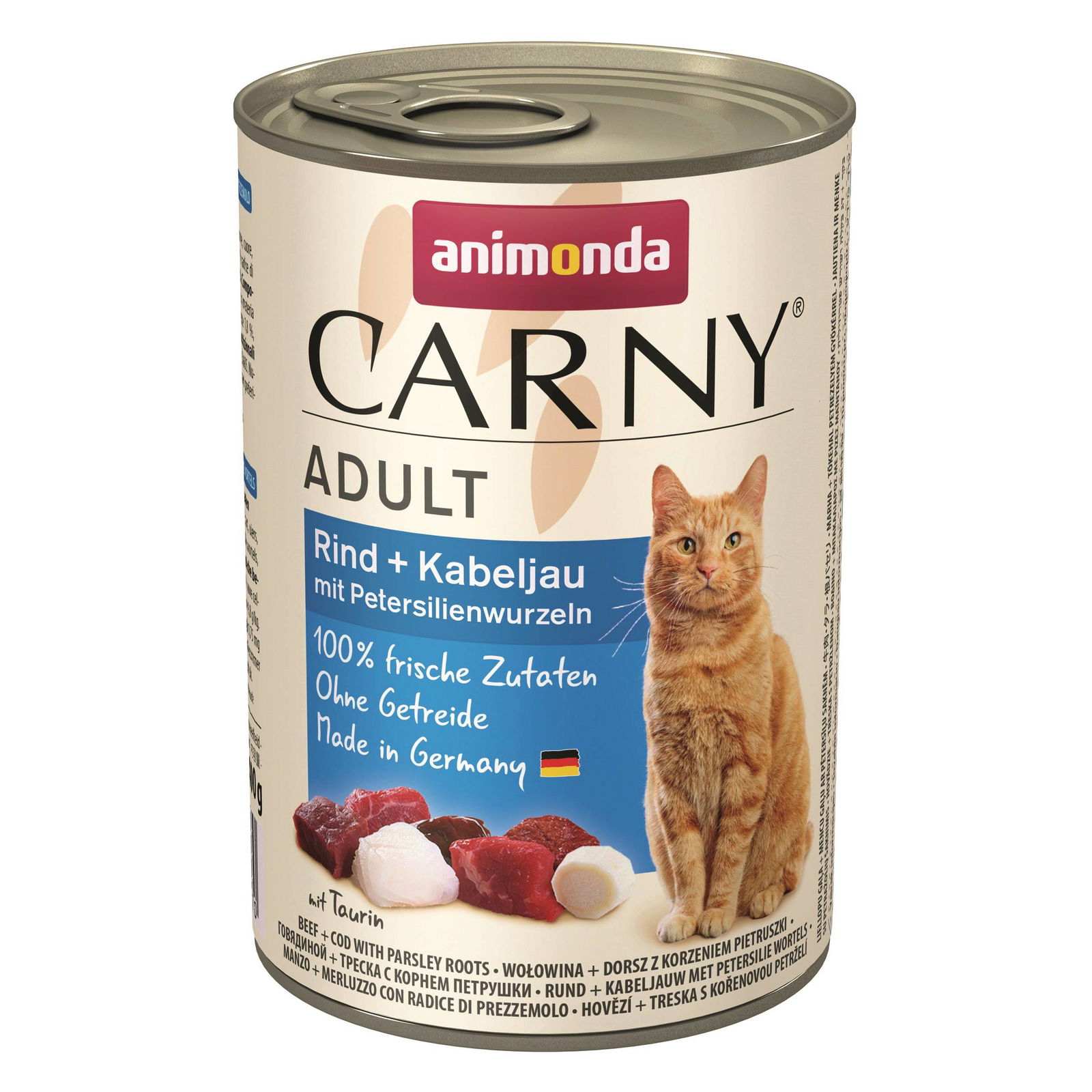 Animonda Cat, Carny Adult Rind, Kabeljau und Petersilie, 400 g Animonda Cat, Carny Adult Rind, Kabeljau und Petersilie, 400 g
