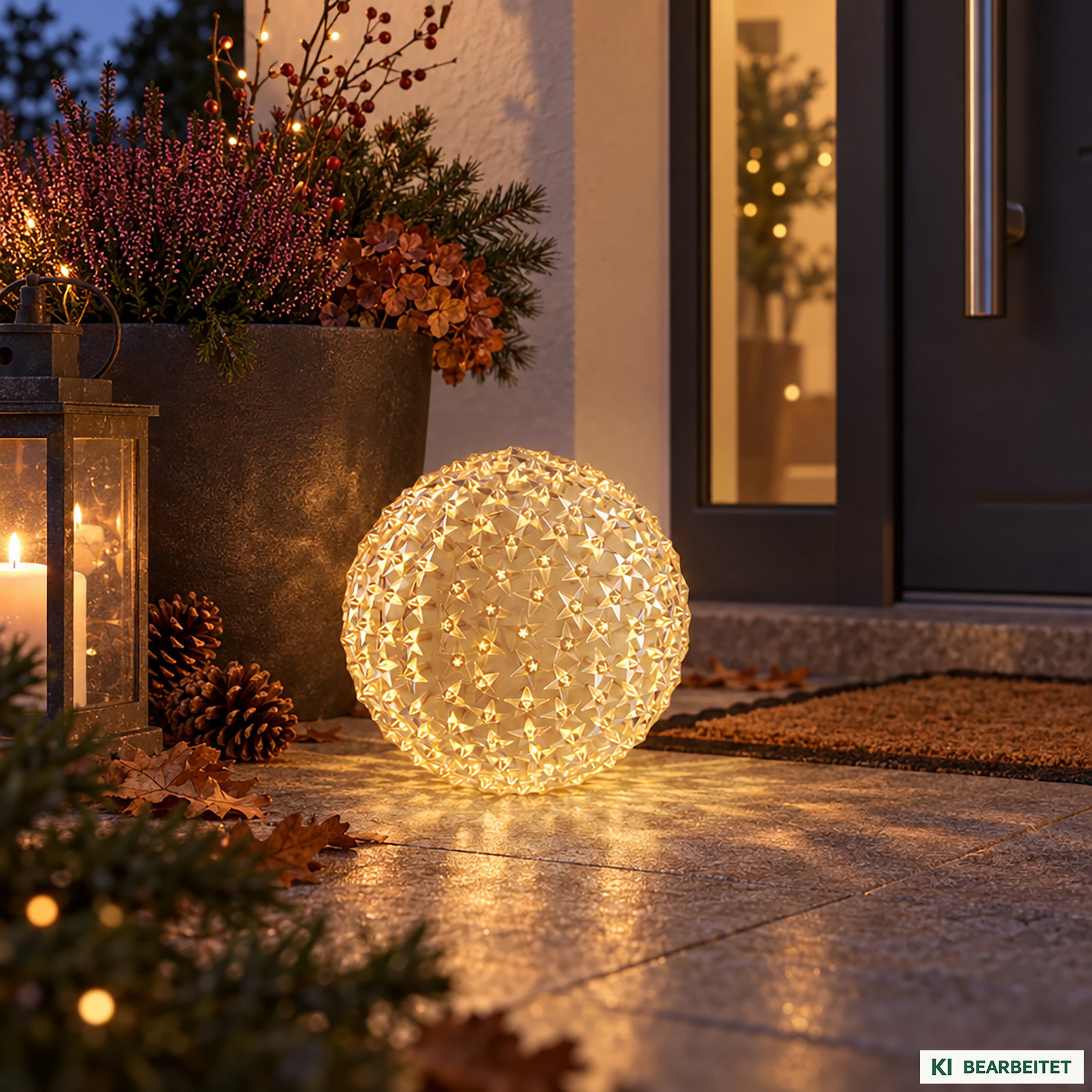 LED Kugel Sterne, warmweiß, 300 LEDs, Ø 25 cm LED Kugel Sterne, warmweiß, 300 LEDs, Ø 25 cm