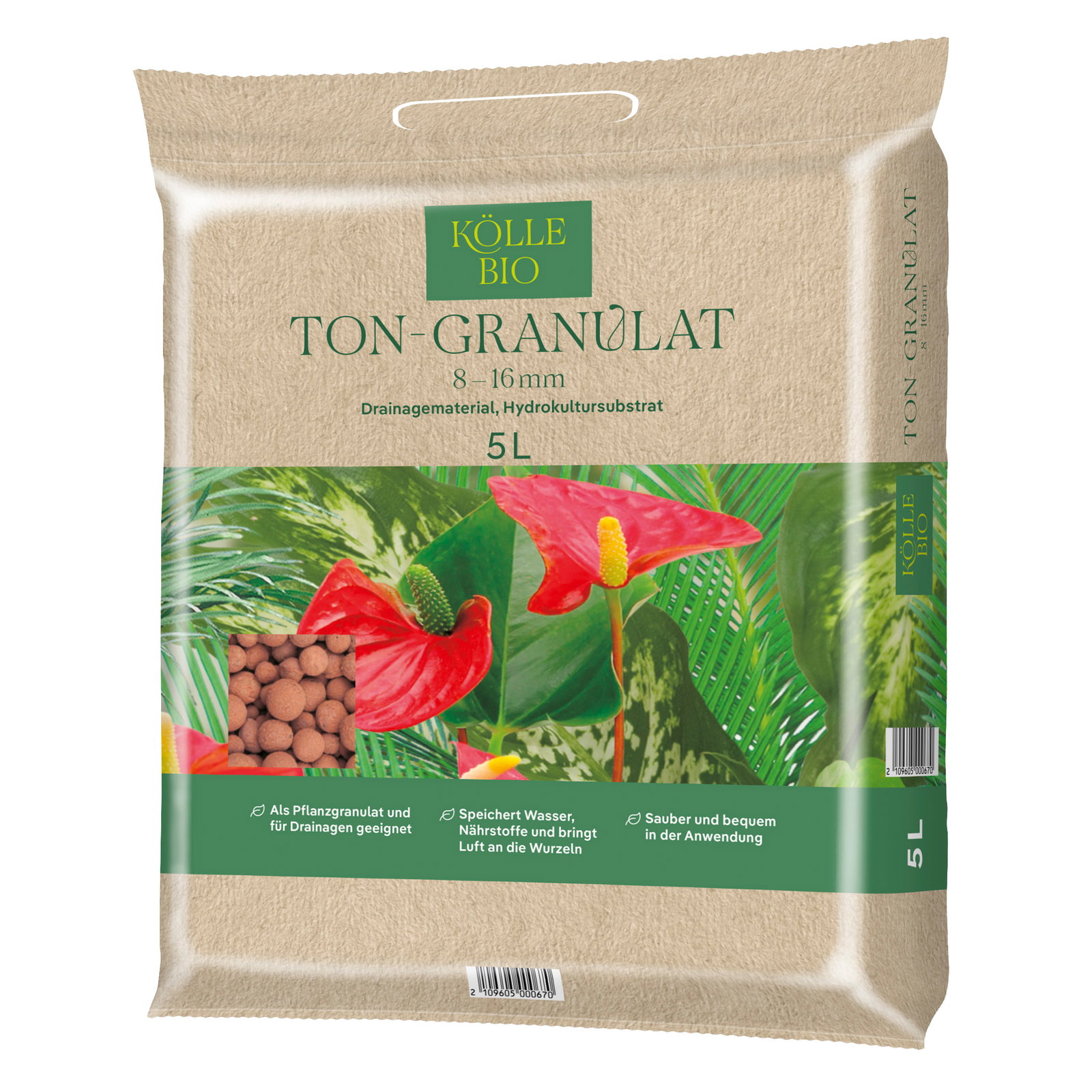 Kölle Bio Tongranulat, 8-16mm, 5 Liter Kölle Bio Tongranulat, 8-16mm, 5 Liter