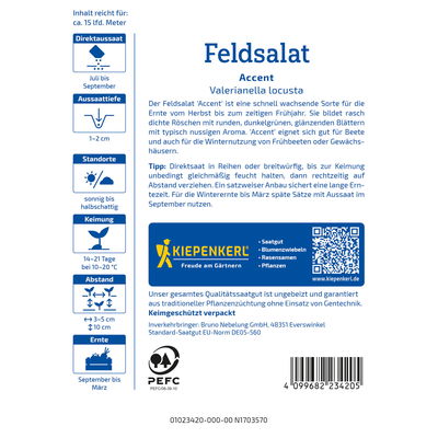 Kiepenkerl Saatgut Feldsalat 'Accent' Kiepenkerl Saatgut Feldsalat 'Accent'