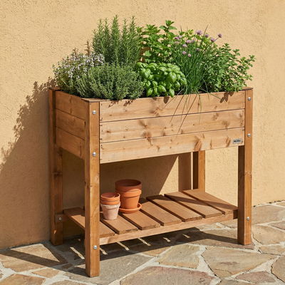 Kiefer-Hochbeet 'Emma' inkl. Wurzeltuch, FSC®-Holz, ca. 78 x 40 x 78 cm Kiefer-Hochbeet 'Emma' inkl. Wurzeltuch, FSC®-Holz, ca. 78 x 40 x 78 cm