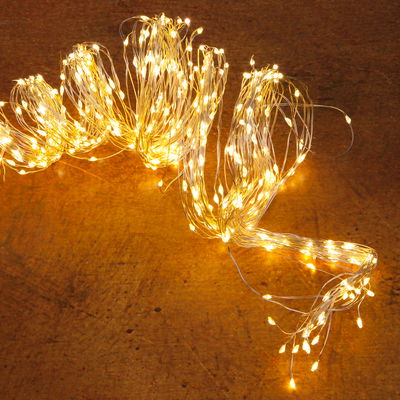 Kölle LED Silberdraht Regen, warmweiß, 480 LEDs, Länge ca. 2 m