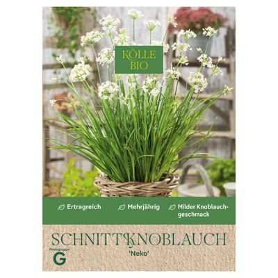 Kölle Bio Saatgut Schnittknoblauch 'Neko', grün