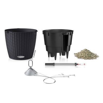 Lechuza 'Nido Cottage 28', graphitschwarz, ca. Ø 27 x H 23 cm Lechuza 'Nido Cottage 28', graphitschwarz, ca. Ø 27 x H 23 cm