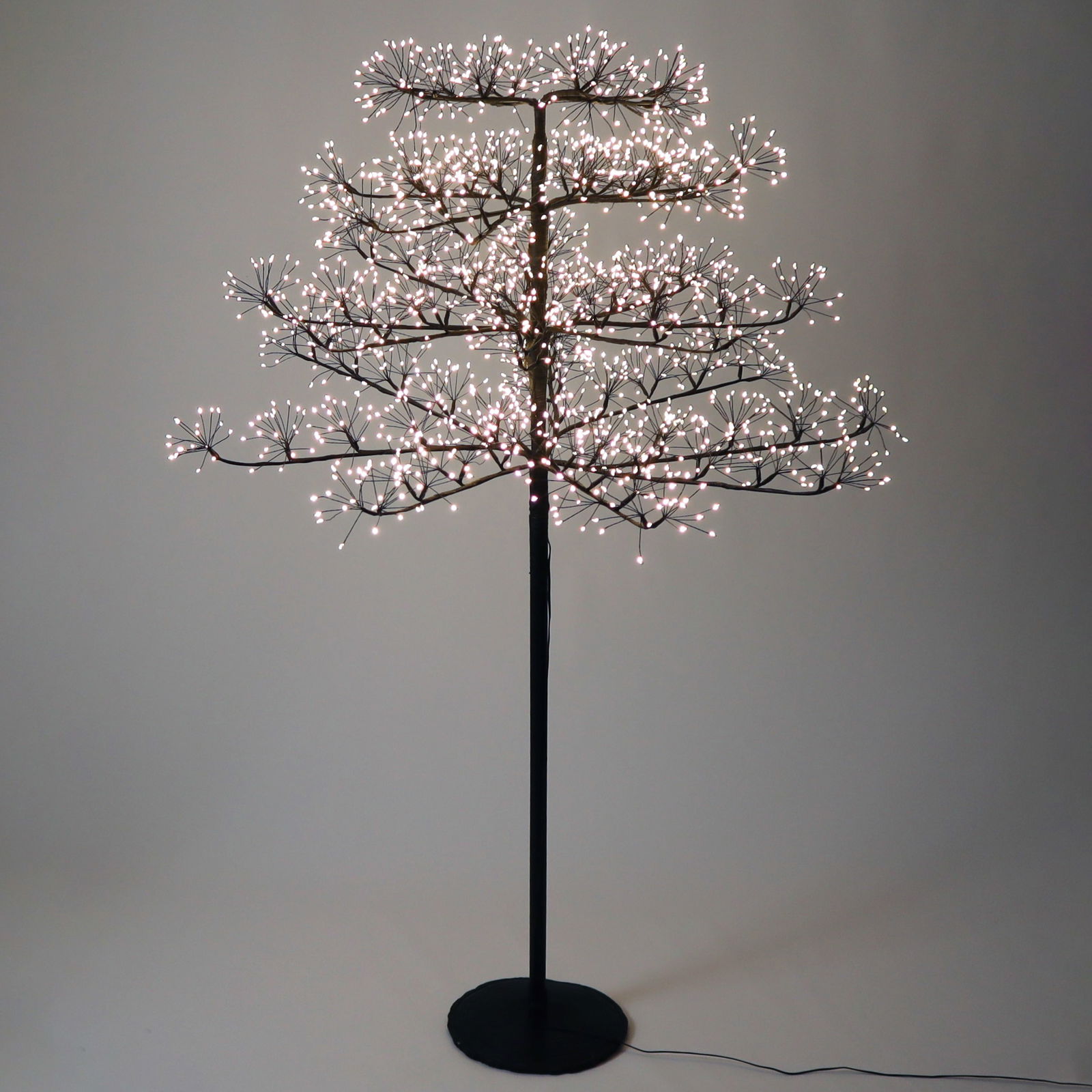 LED Baum 'Dolde', schwarz, warmweiß, Länge ca. 210 cm