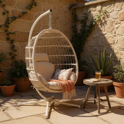 Sungörl Hängesessel 'Folt Prestige' inkl. Auflagen, anthrazit/braun