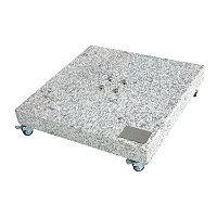 Doppler Granitplatte mit Rollen, Sockel für Sonnenschirm, 140 kg, 80 x 80 x 8 cm