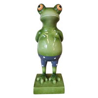 Dekofigur Frosch nachdenklich, grün, Höhe ca. 30 cm Dekofigur Frosch nachdenklich, grün, Höhe ca. 30 cm