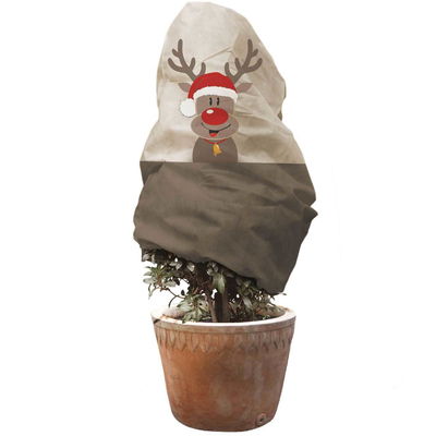 Winterschutz Vlieshaube 'Rudolph', sanddunkel-beige, ca. 110 x 110 cm