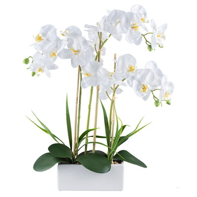 Künstlicher Phalaenopsis 'Real Touch', weiß, Höhe ca. 58 cm