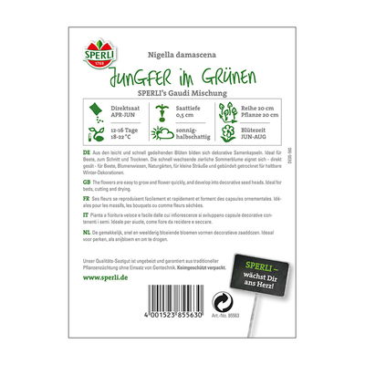 Blumensamen, Gaudi Mischung 'Jungfer im Grünen' Blumensamen, Gaudi Mischung 'Jungfer im Grünen'