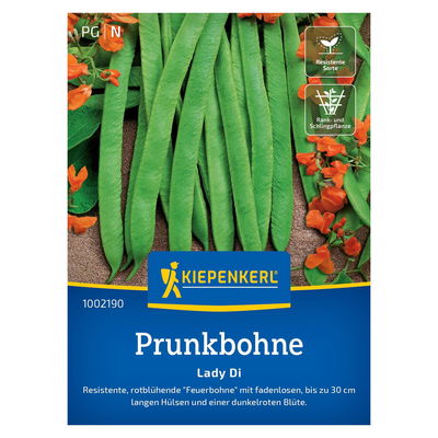 Gemüsesamen, Prunkbohne 'Lady Di' Gemüsesamen, Prunkbohne 'Lady Di'