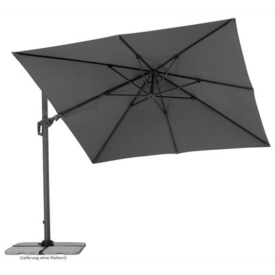 Pendelschirm 'Rhodos', anthrazit, ca. 300 x 300 cm Pendelschirm 'Rhodos', anthrazit, ca. 300 x 300 cm