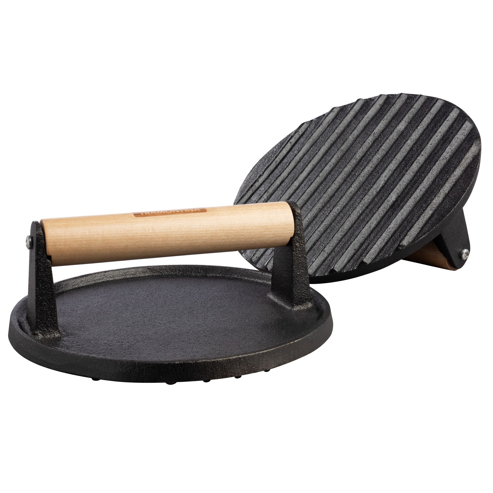 Tramontina Churrasco Grillpresse 'Black', schwarz, Ø 17 cm