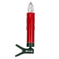 20er-Set Mini LED Baumkerzen, rot, kabellos