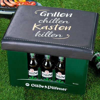 Sitzpolster 'Grillen' für Getränkekiste, ca. 44 x 34 x 5 cm Sitzpolster 'Grillen' für Getränkekiste, ca. 44 x 34 x 5 cm
