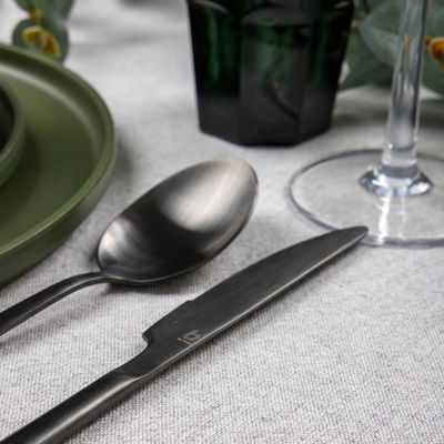 Bo-Camp Besteckset 'Ballona', 16tlg., schwarz, Edelstahl Bo-Camp Besteckset 'Ballona', 16tlg., schwarz, Edelstahl