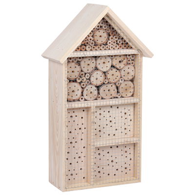 Kölle XXL-Insektenhotel, natur, Kiefernholz/Hartholz, ca. 39 x 18 x H69 cm