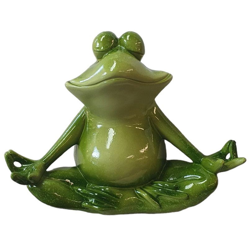 Dekofigur Yoga-Frosch klein, Höhe ca. 16 cm