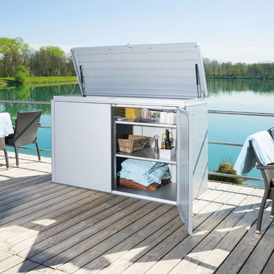 Biohort Gartenbox HighBoard Gr. 160, silber-metallic, ca. 160 x 70 x 118 cm Biohort Gartenbox HighBoard Gr. 160, silber-metallic, ca. 160 x 70 x 118 cm