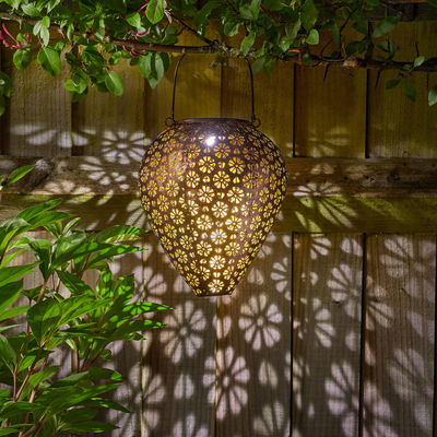 Solar Hängeleuchte 'Zahra', bronze, 22,5 x 17,5 cm Solar Hängeleuchte 'Zahra', bronze, 22,5 x 17,5 cm