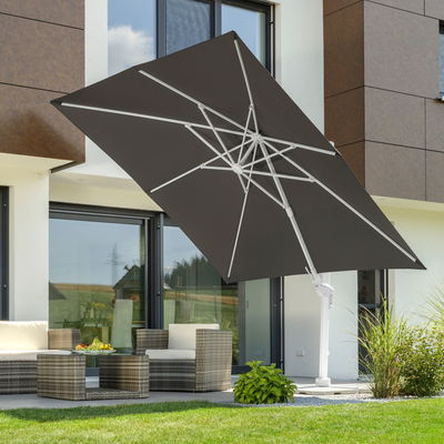 Pendelschirm 'Rhodos Twist Bianco', ca. 300 x 300 cm