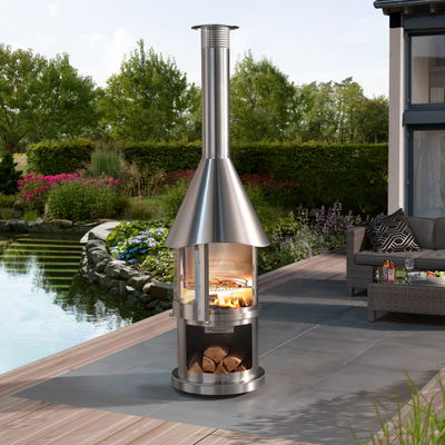 Buschbeck Edelstahlkamin 'Melbourne', grau, Höhe ca. 230 cm Buschbeck Edelstahlkamin 'Melbourne', grau, Höhe ca. 230 cm