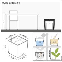 Lechuza 'Cube Cottage 50', sandbraun, 49 x 49 x H 49,5 cm