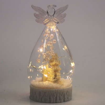 LED Schneekugel 'Engel', warmweiß, ca. Ø 9,5 x H 22 cm LED Schneekugel 'Engel', warmweiß, ca. Ø 9,5 x H 22 cm
