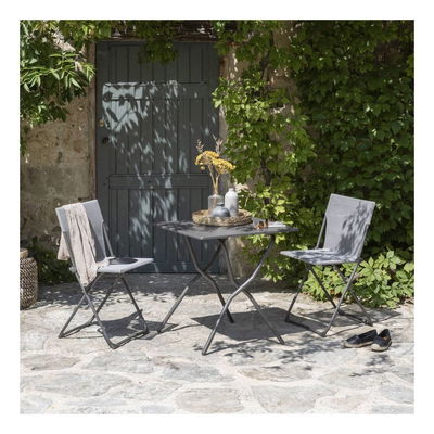 Lafuma Klapptisch 'Balcony II', grau, ca. 70 x 64 x H73 cm