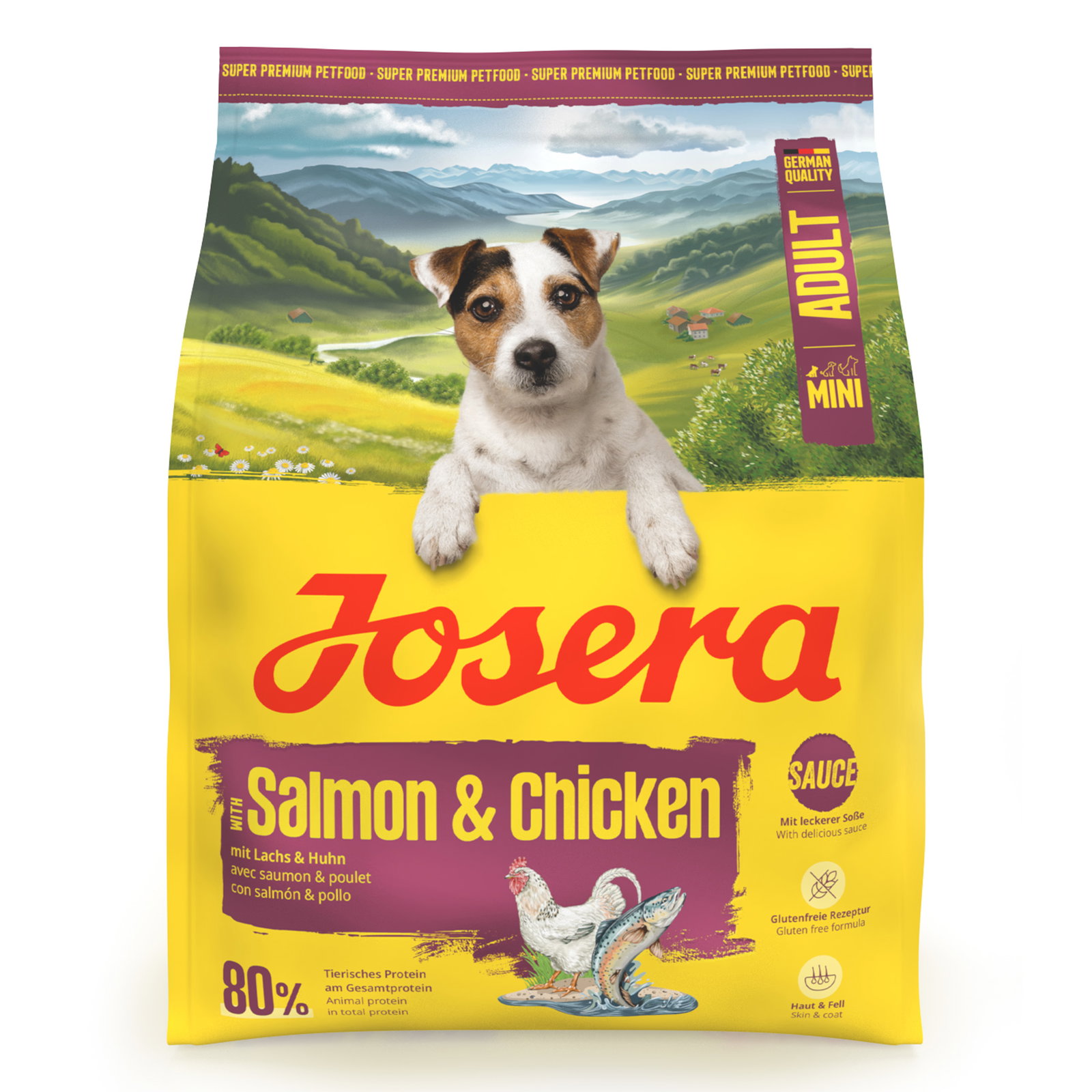 Josera Hundefutter Adult mit Lachs & Huhn, 900 g