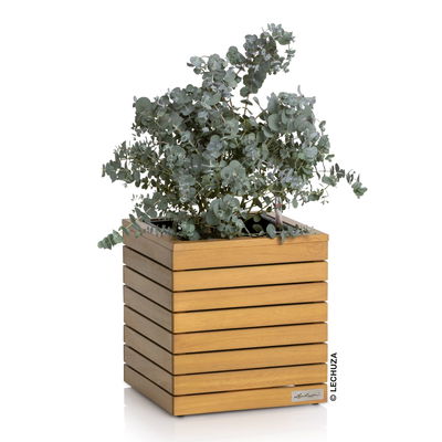 Lechuza Pflanzgefäß 'Palo Natural Wood 35', ca. 35 x 35 x H 37 cm