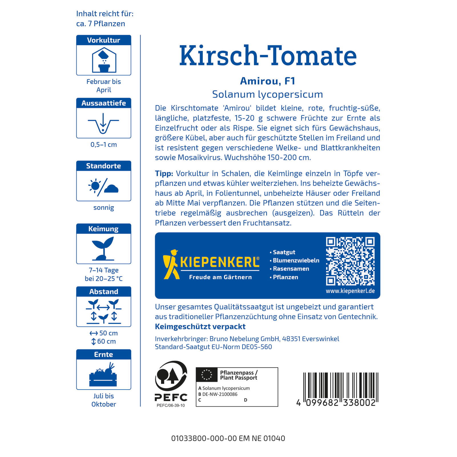 Kiepenkerl Saatgut Kirschtomate 'Amirou®', rot