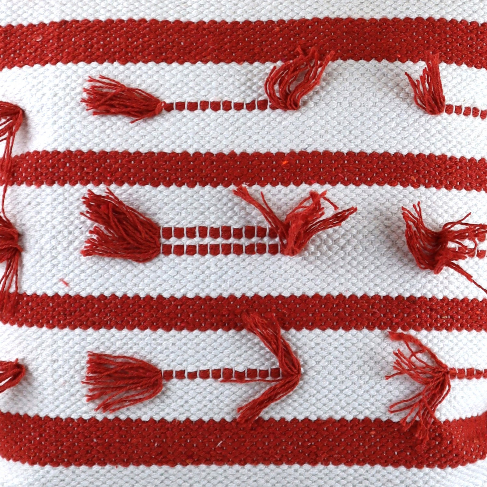 Kissen mit Füllung, rot-weiß, ca. 45 x 45 cm
