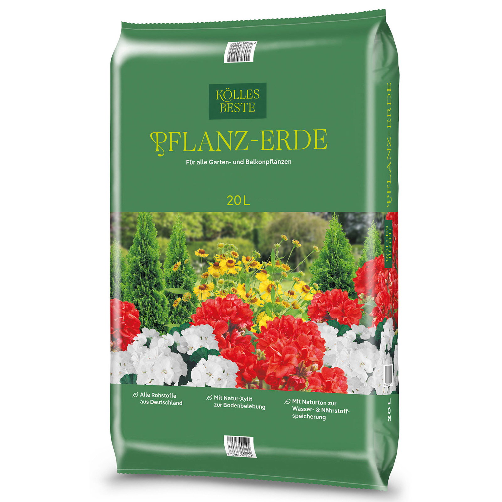 Kölles Beste Pflanzerde, torfreduziert, 45 Sack à 20 l, gesamt 900 Liter