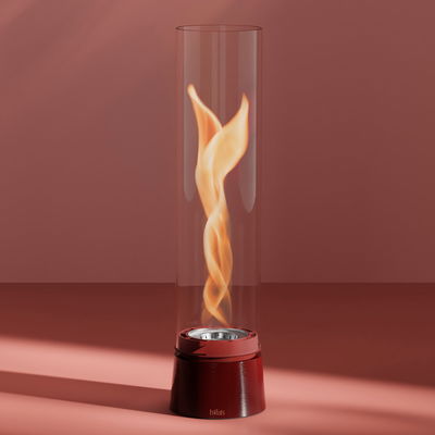 Höfats Tischfeuer 'Spin Air 900', rot, Edelstahl, Ø10,6 x H40,5 cm