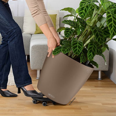 Lechuza Rolluntersatz 'Classico/Quadro 50', schwarz, ca. Ø 30 x H 5,8 cm