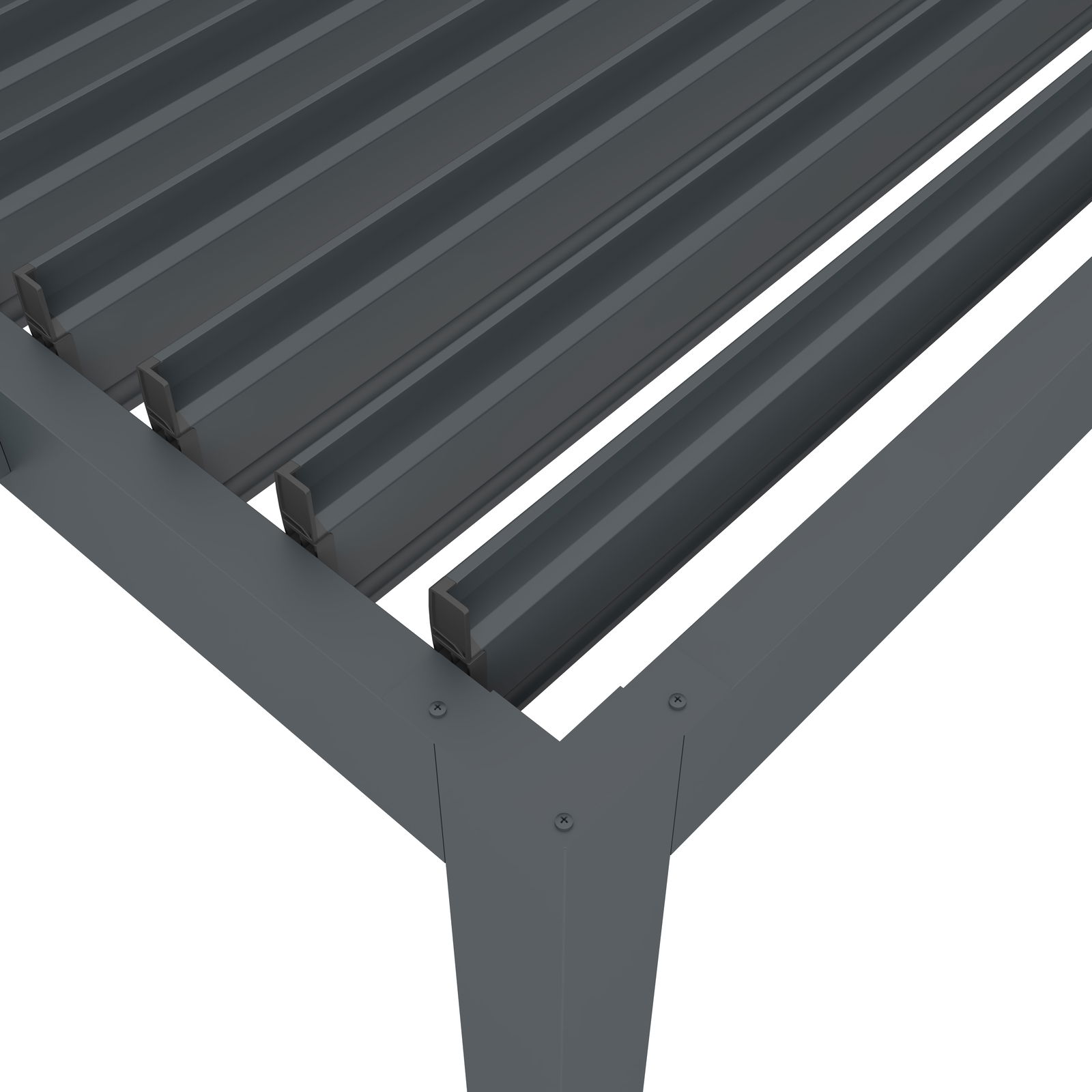 Pergola mit LED, anthrazit, ca. 300 x 400 x H 250 cm