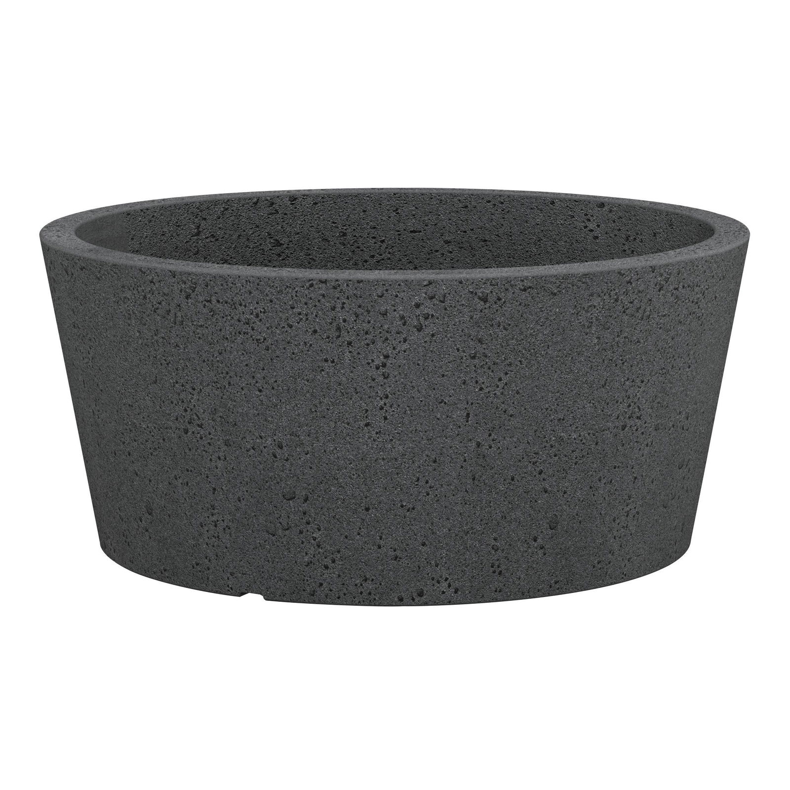 Pflanzgefäß 'C-Cone', stony black, Ø 39 x H 18 cm, 15 Liter