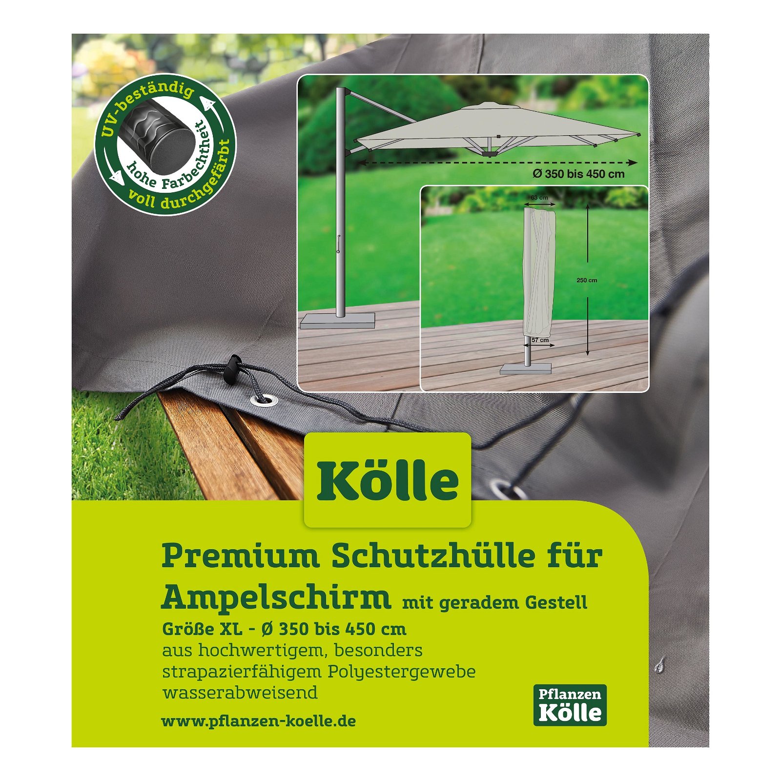 Kölle Premium Schutzhülle für Ampelschir / Gestell gerade, Gr. XL, robust